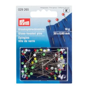 Prym Glaskopfnadeln, 0,60 x 30mm, bunt, 10g
