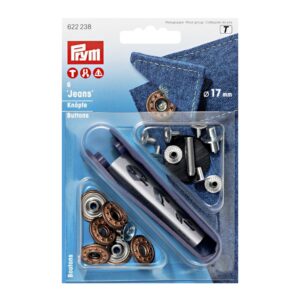 Nähfrei-Jeans-Knöpfe, Sterne, offen, 17mm, altbronze