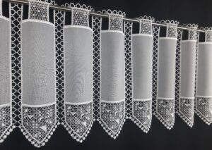 Plauener Spitze Scheibengardine Panneau Bistrogardine Gardinen hochwertig weiß